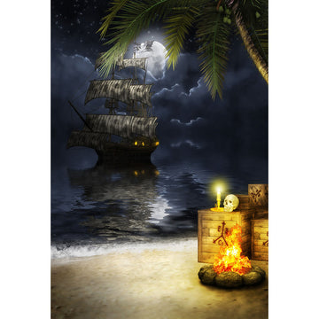 Avezano Sailboats And Seaside Bonfires Architecture Backdrop For Portrait Photography-AVEZANO