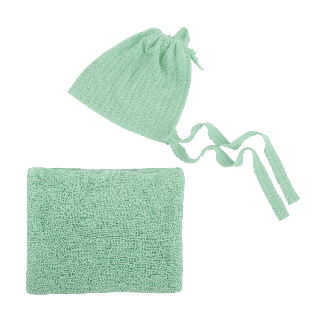 Avezano Wrap Newborn Wrap Hat Set 2-Piece Prop Set