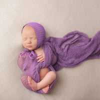 Avezano Wrap Newborn Wrap Hat Set 2-Piece Prop Set