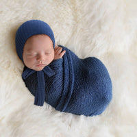 Avezano Wrap Newborn Wrap Hat Set 2-Piece Prop Set