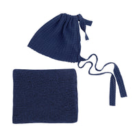 Avezano Wrap Newborn Wrap Hat Set 2-Piece Prop Set