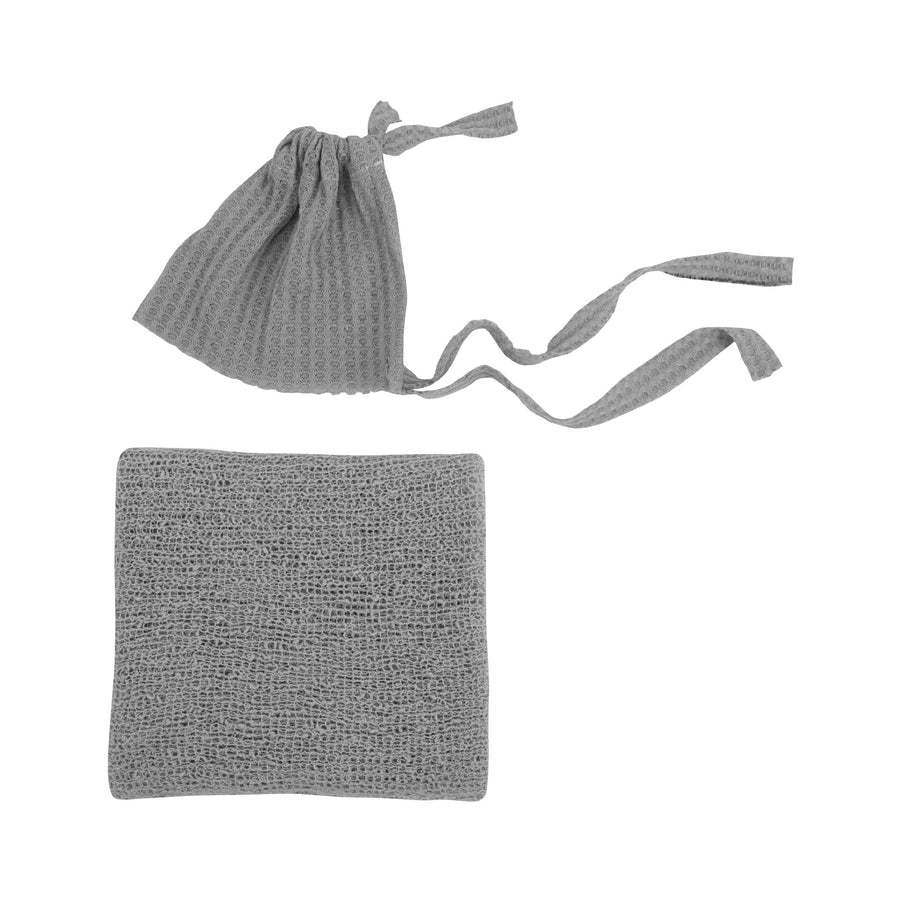 Avezano Wrap Newborn Wrap Hat Set 2-Piece Prop Set