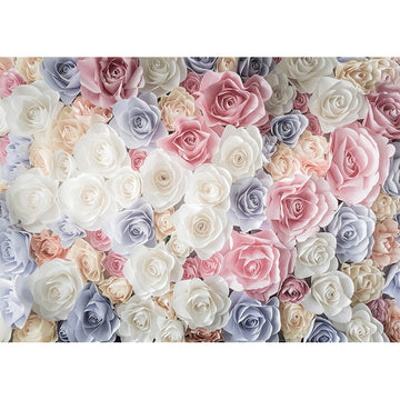 Avezano Colourful Flowers Wall Floral Backdrop-AVEZANO