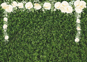 Avezano Green Grass And Flowers Photography Backdrop-AVEZANO