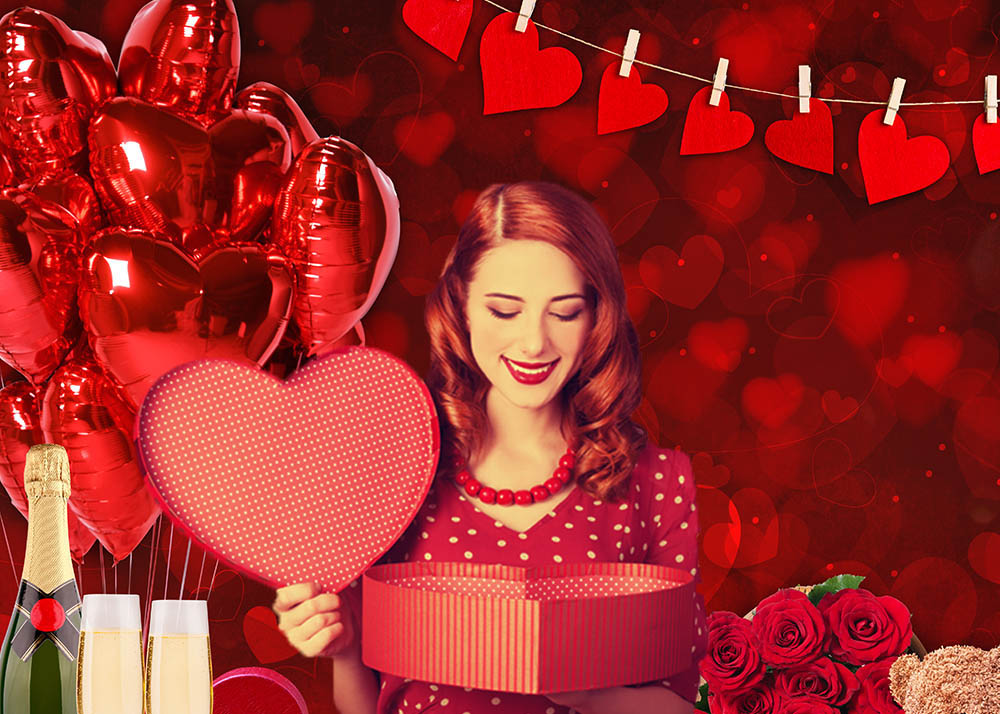 Avezano Red Love Bokeh Valentine&