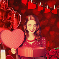 Avezano Red Love Bokeh Valentine'S Day Theme Photography Backdrop-AVEZANO