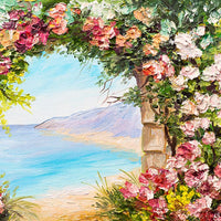 Avezano Oil Painting Rose Wall Photography 2 pcs Set Backdrop