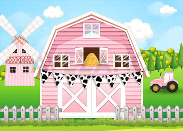 Avezano Pink Barn Farm Birthday Party Photography Background-AVEZANO