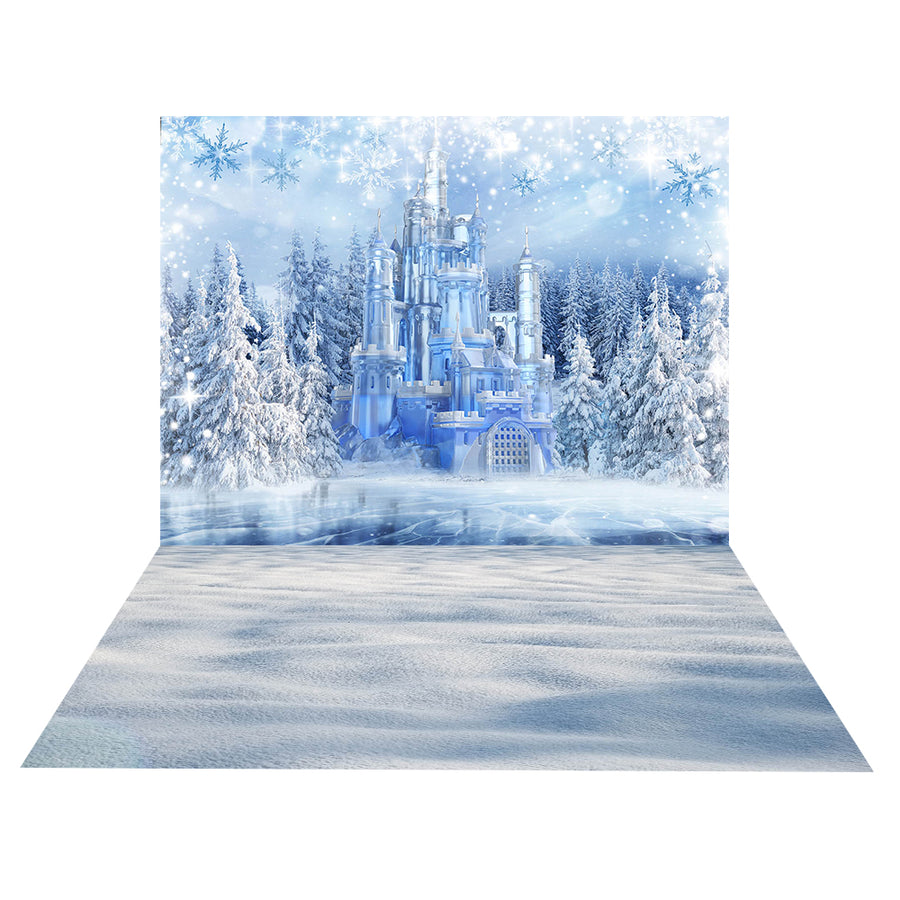 Avezano Ice and Snow Castle 2 pcs Set Backdrop-AVEZANO